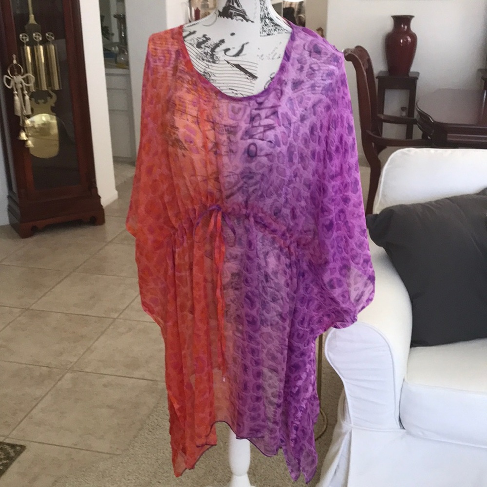 Sheer bathing suit cover up NWT